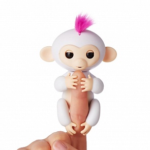 Интерактивная ручная обезьянка Fingerlings WowWee – София, белая, 12 см. (WowWee, 3702A)